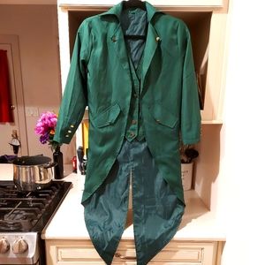 Emerald Green Coat with Tails
